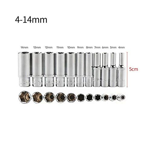 BIG BOOM® 11 pcs 1/4 inch Drive Deep Socket Set CRV Hand
